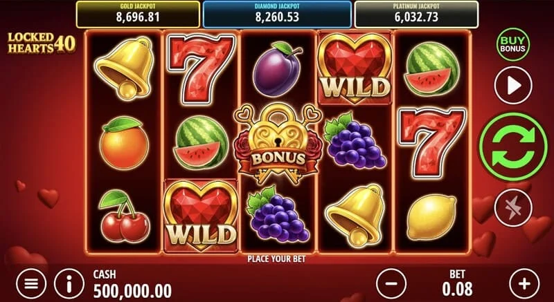 Locked Hearts 40 - main game screen